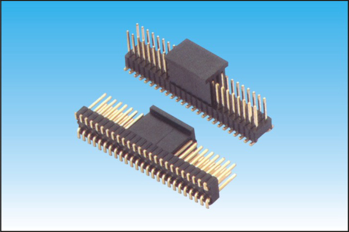 1.27*2.54MM双排针,单塑贴片