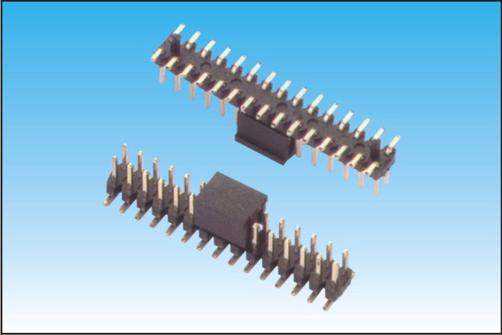 2.0MM双排针,单塑贴片