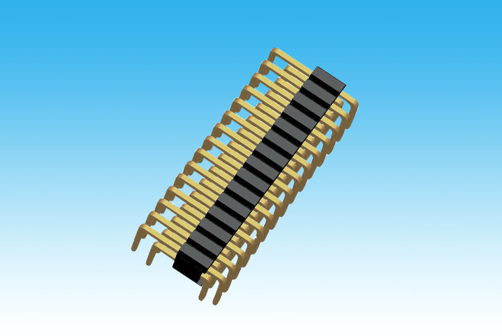 2.54MM双排针,单塑桥型