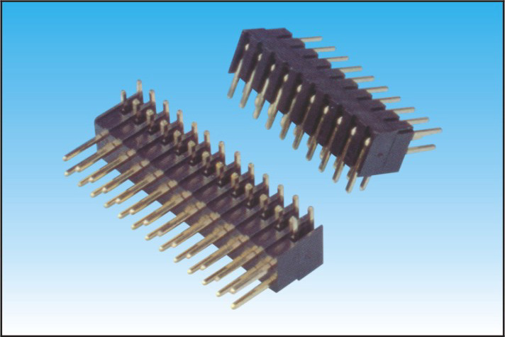 2.54MM双排针,单塑弯针