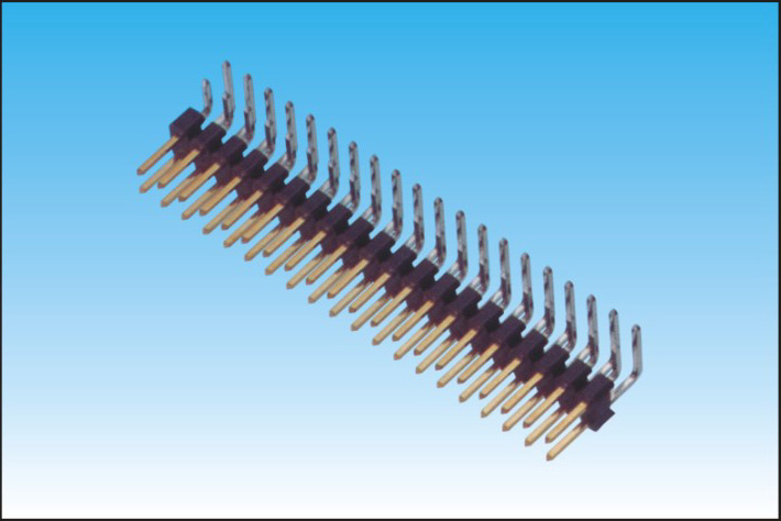 2.54MM双排针,单塑弯针