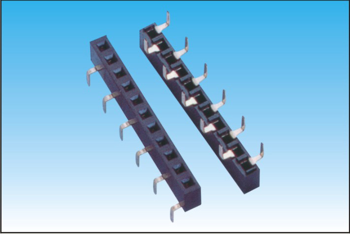 2.54MM单排母,错位蜈蚣脚U端