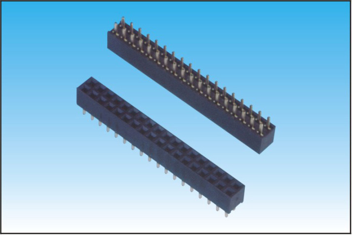 2.54MM双排母,直针,Y端