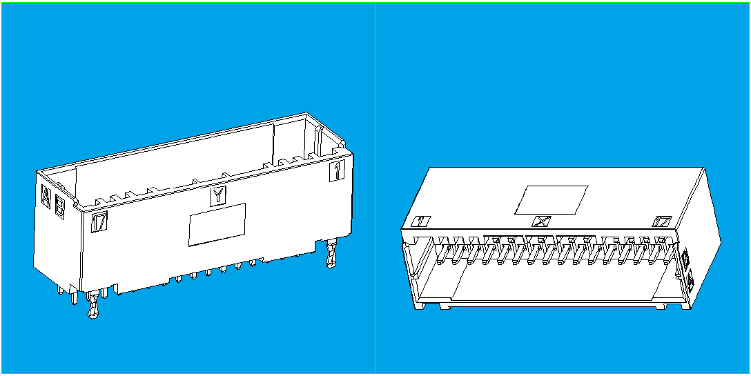 2.00mm,双排,板端连接器